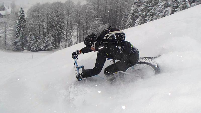 Mit dem Fatbike im Tiefschnee